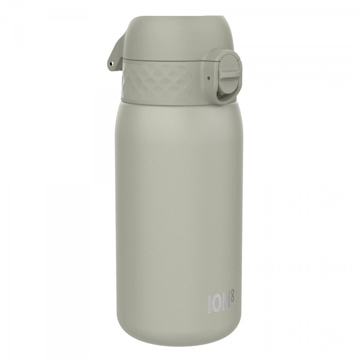 Sticla ION8, 400ml, gri, din otel inoxidabil, usoara, cu capac de siguranta