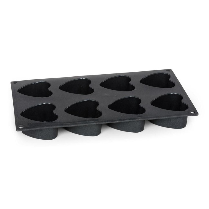 Forma de prajituri din silicon Patisse, 6 mini inimi, 29x17cm