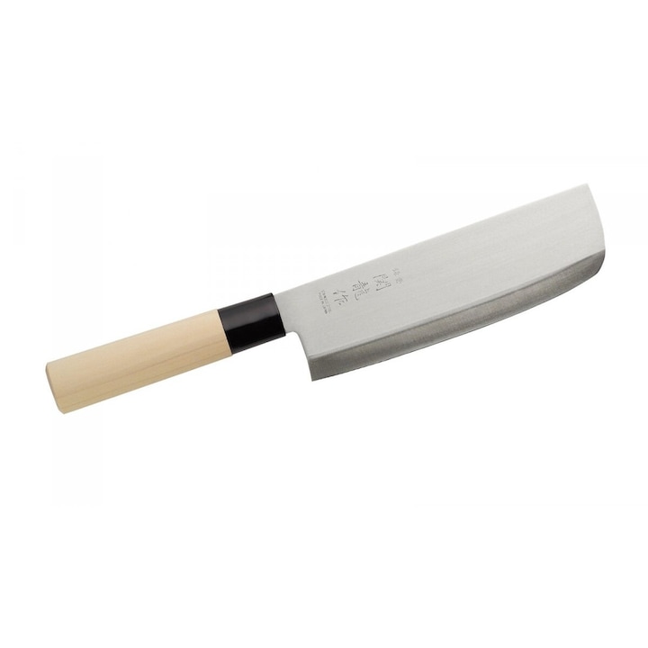 Cutit Nakiri, Sekiryu, otel, 165 mm, argintiu/bej