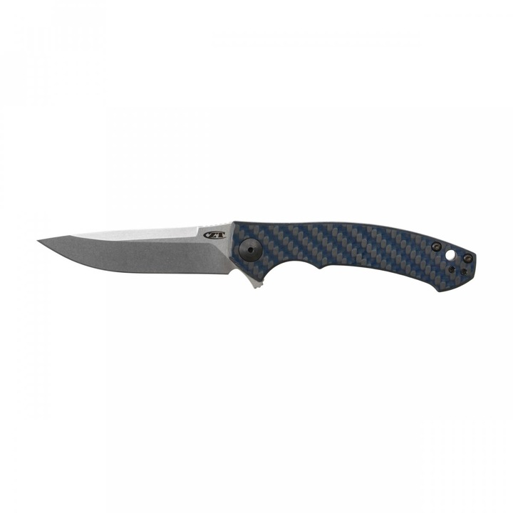 Cutit pliabil Zero Tolerance ZT 0450, titan si fibra de carbon, albastru, 83mm