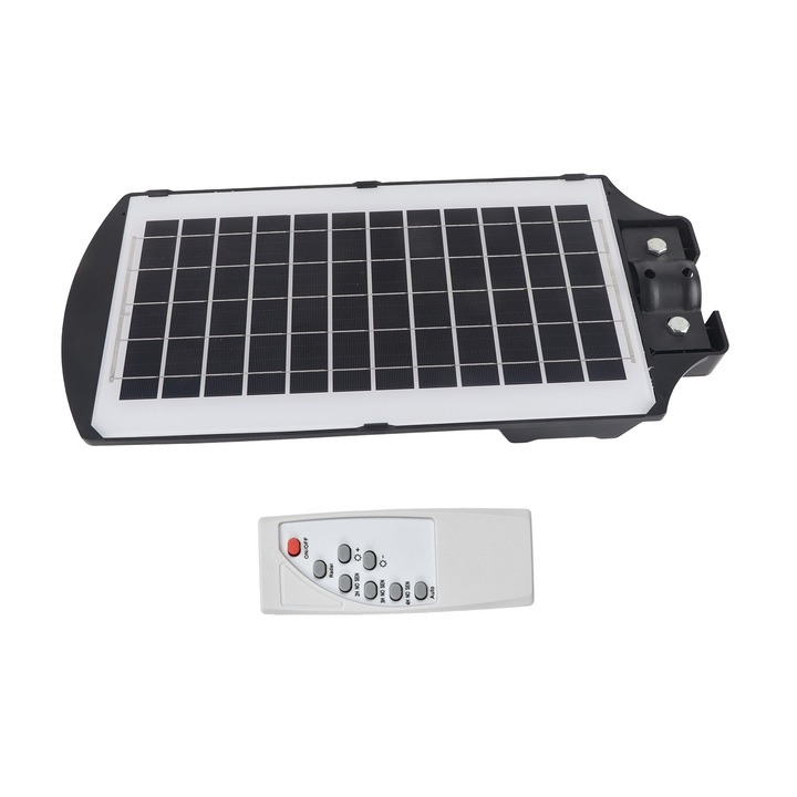 Соларна улична лампа, Mmgoqqt, ABS, 200 LED, 300 W, IP65, 6000-7000K, 47 x 22 x 6.5 см, Черна