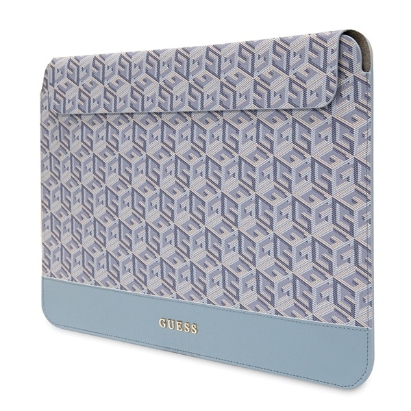 Husa laptop Guess GCube Stripe, 14", 35.5x24.5x2.5cm, albastra