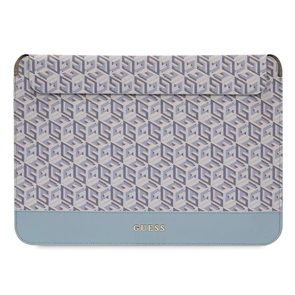 Husa laptop Guess GCube Stripe, 14", 35.5x24.5x2.5cm, albastra