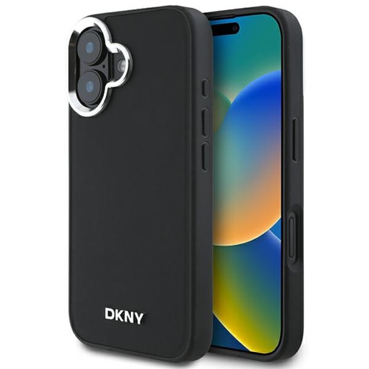 DKNY iPhone 16 6.1"-hez való telefontok, fekete, MagSafe védelemmel