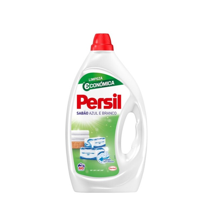 Persil Gel Blue & White folyékony automata mosószer, 2,7 liter, 60 mosáshoz