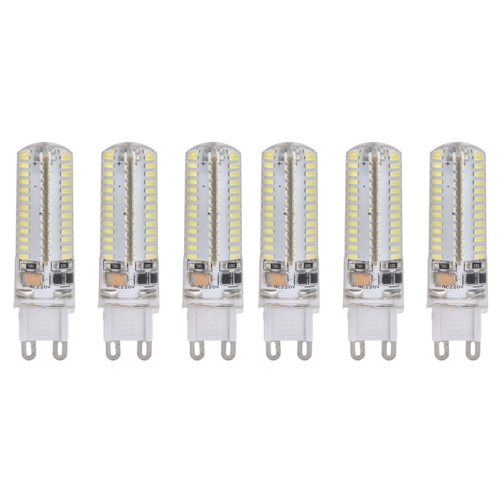 Jormftte G9 LED izzó, 5W, 104 LED, IP45, 6.2x1.7cm, 6 darabos szett