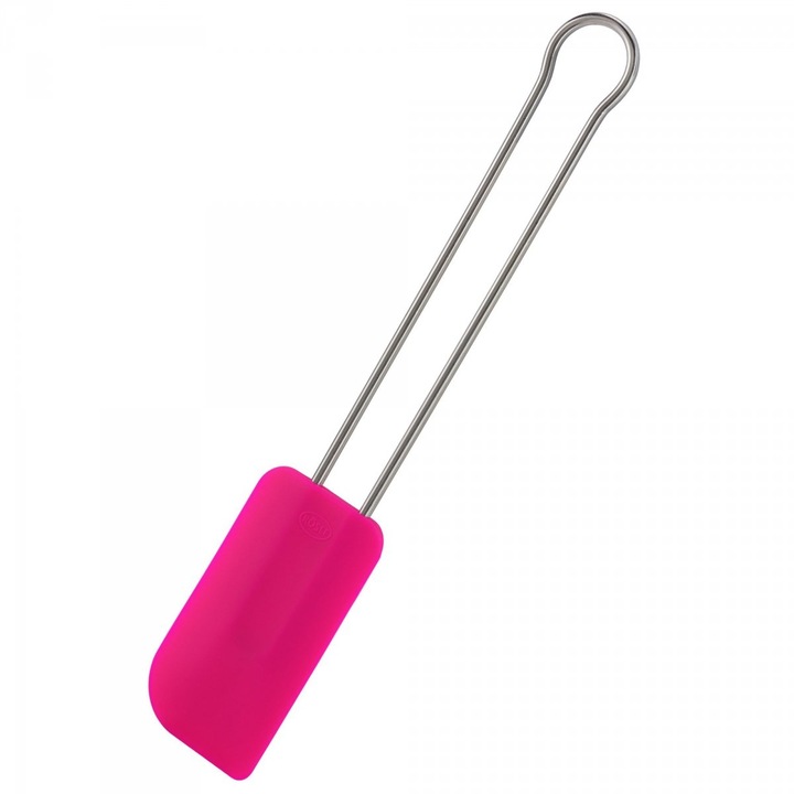 Spatula siliconica roz, ROESLE, 26cm, rezistenta la temperaturi de pana la +220C, cu doua fete