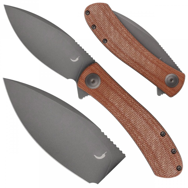 Briceag Trollsky Mandu, otel, maner Micarta, gri/maro