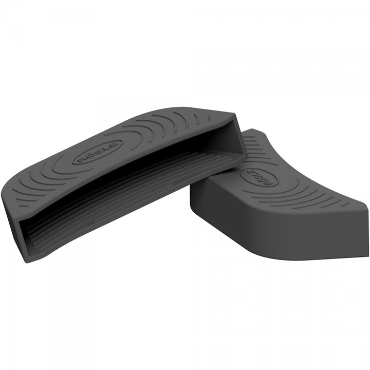 Uchwyte silicone Cadini, set 2 bucati, rezistenta la temperaturi de pana la 200C, negru, 11,2x4,5x2,2cm