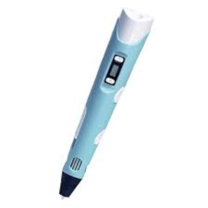 3D молив за деца 3DPEN-2, ВИСУЛКА, Нишка 9 м, Син