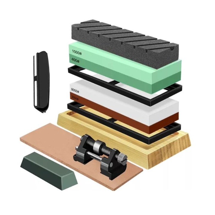 Késélező - 2 kő + kiegészítők Ruhhy 23763