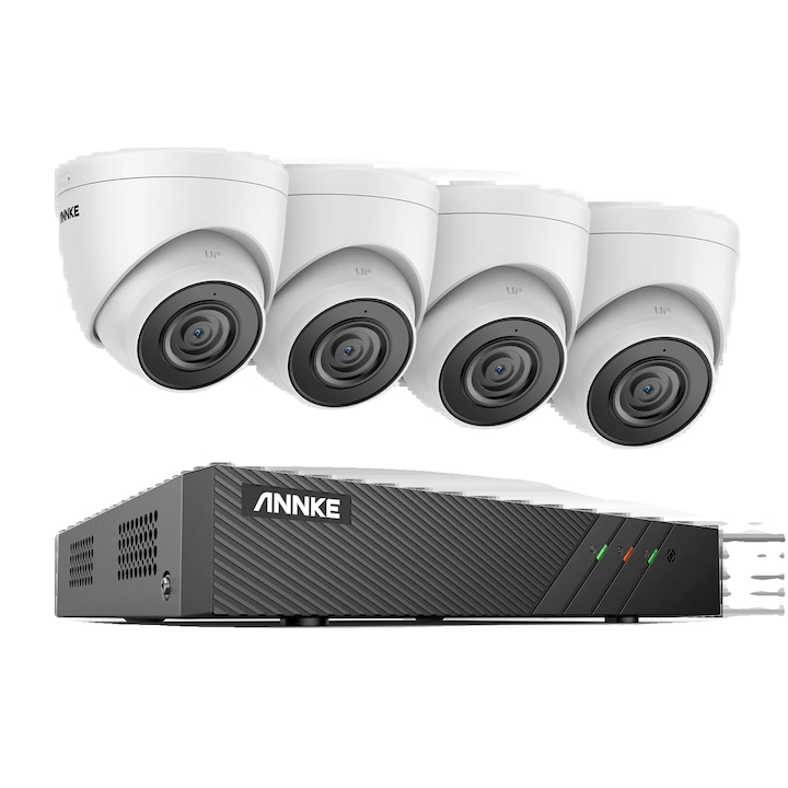 Sistem de camere de supraveghere, 5MP, 8 canale, acces de la distanta, set de 8 camere bullet