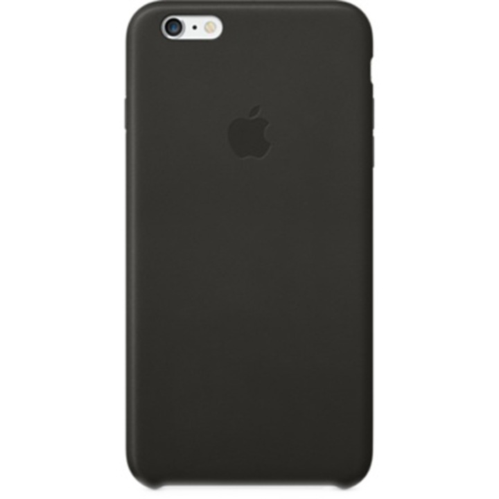Протектор Apple за iPhone 6 Plus, Кожа, Черен