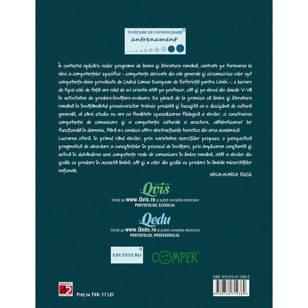 2014 Exercitii practice de limba romana clasa 8 consolidare - Mina-Maria Rusu, Geanina Cotoi