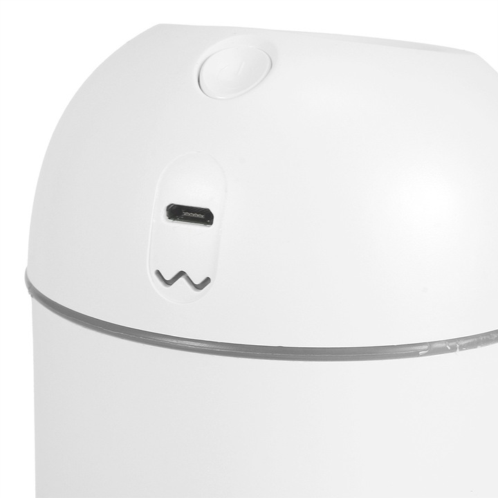 Mini hordozható párásító, longziming, 420ml, fehér, 15x7.8x7.8cm