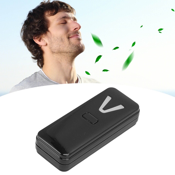 Purificator de aer Incarcare prin USB 8 milioane de ioni negativi 360° Vant inconjurat Elimina formaldehida Purificator de aer pentru masinaVerde