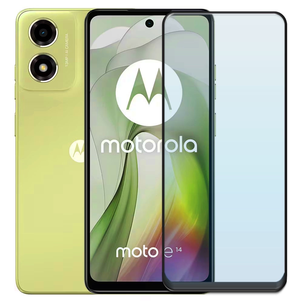 Folie din sticla securizata pentru Motorola Moto E14, HAMSTERBOX Glass Shield, Protectie completa ecran, Full face, Aplicare rapida, Case Friendly, Transparenta
