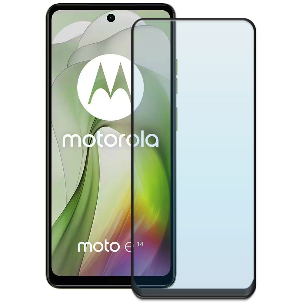 Folie din sticla securizata pentru Motorola Moto E14, HAMSTERBOX Glass Shield, Protectie completa ecran, Full face, Aplicare rapida, Case Friendly, Transparenta