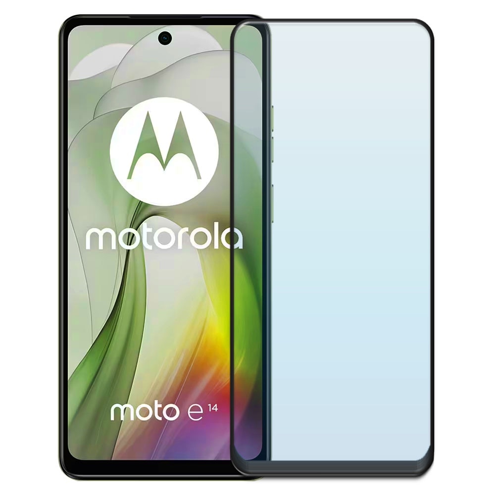 Folie din sticla securizata pentru Motorola Moto E14, HAMSTERBOX Glass Shield, Protectie completa ecran, Full face, Aplicare rapida, Case Friendly, Transparenta