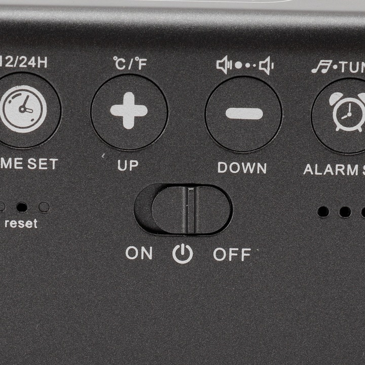 Jormftte LED ébresztőóra, nagy digitális kijelzővel, szundi funkcióval, USB töltés, fekete, 145x65x32mm