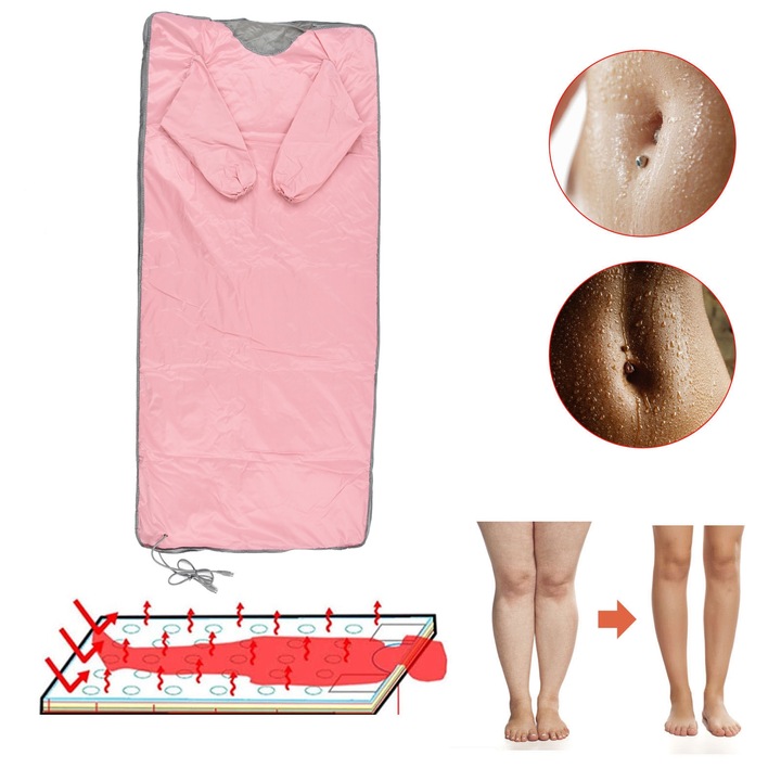 Jormftte intelligens szaunatakaro, 650W infravörös, rózsaszín, 180x80cm