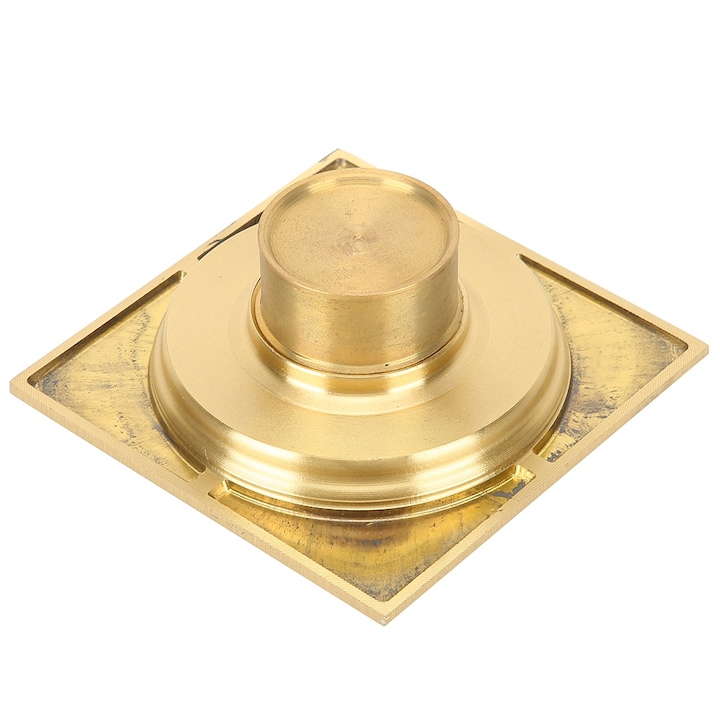 Lefolyórendszer, Jormftte, fürdőszobai lefolyó, dupla szűrővel, 11x10,5x5,5cm, bronz