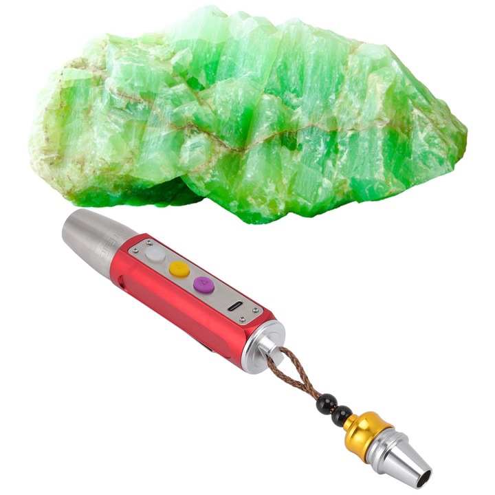 Jormftte lámpás, drágakő típusú, 4 világítási mód, USB töltés, 13.8x3cm, fehér