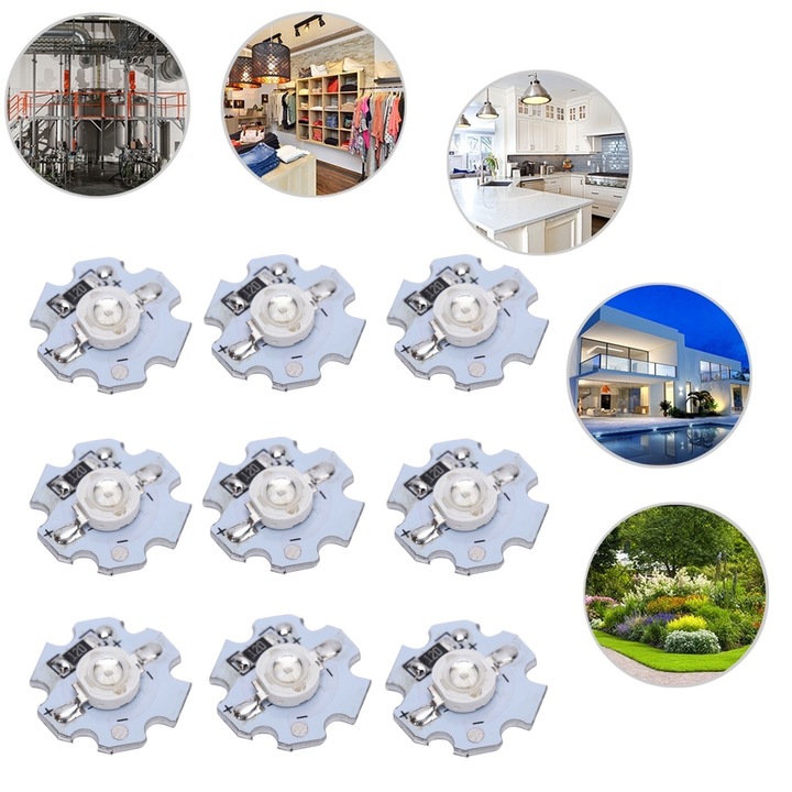 Jormftte LED izzók, 25 db-os készlet, 0.5W, 5V, 200lm, alumínium, 20x7mm