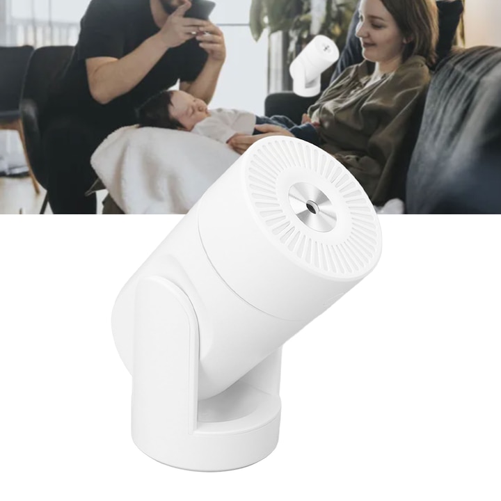 Umidificator aromatizant Jormftte, 700ml, lemn deschis, cu lumini LED colorate