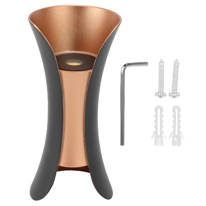 Kétfejes LED fali lámpa, 600LM, kültéri, vízálló, kerti erkélyre AC85‑265V