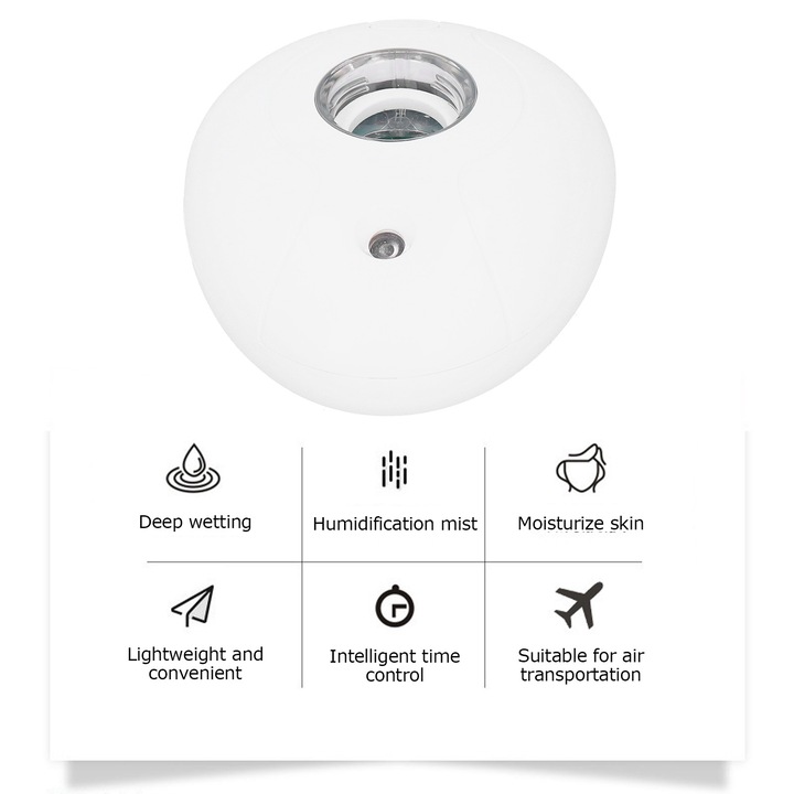 Umidificator Jormftte, 540ml, 2 moduri de pulverizare, USB, verde