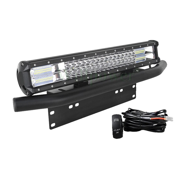 Bara LED 288W, 6000K, IP67, suport bara C, 50.8cm, negru