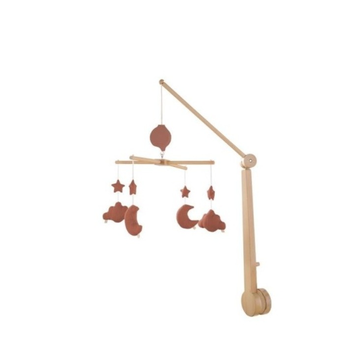 Gyermekágy körhinta, UNI TERRACOTTA, 57x35x7cm, zenével, pamutból