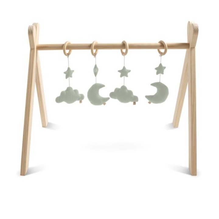 Образователна дървена играчка Baby Sailor, 4 меки играчки, 45.5x51.7x65.5см, многоцветна