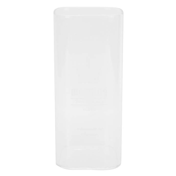 Hőálló négyzet alakú üvegbögre, 400 ml, vizespohár, ital, tej, reggelizőpohár, ivóedény, korona mintával