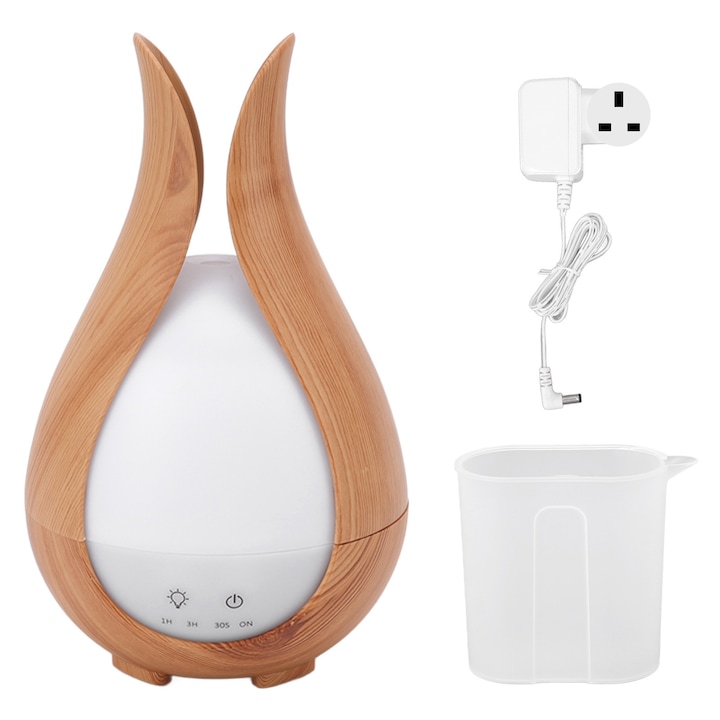 Umidificator mini Jormftte 300ml, 35ml/h, 7 culori, alimentare USB, 15m²