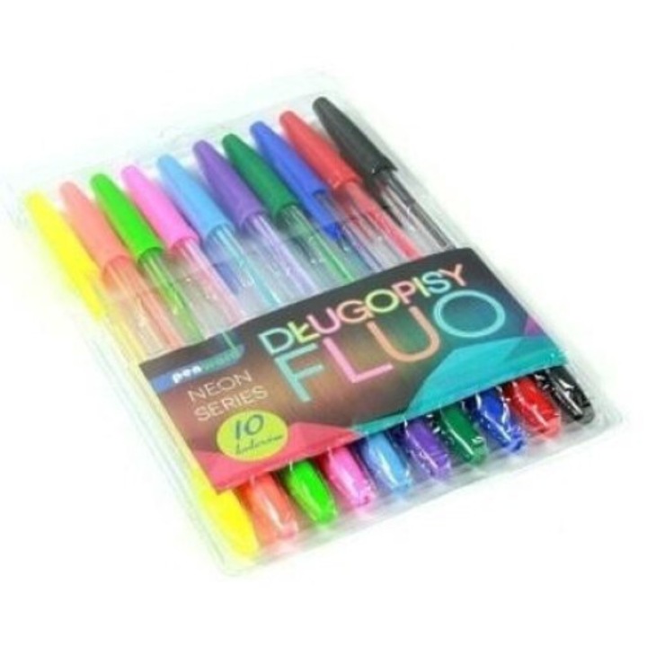 Pixuri fluo set 10 culori Penword, 106x168mm