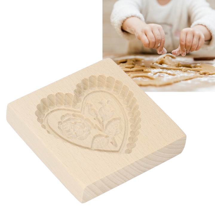 Forma prajituri din lemn, AMRINUGL, usor de utilizat, bej