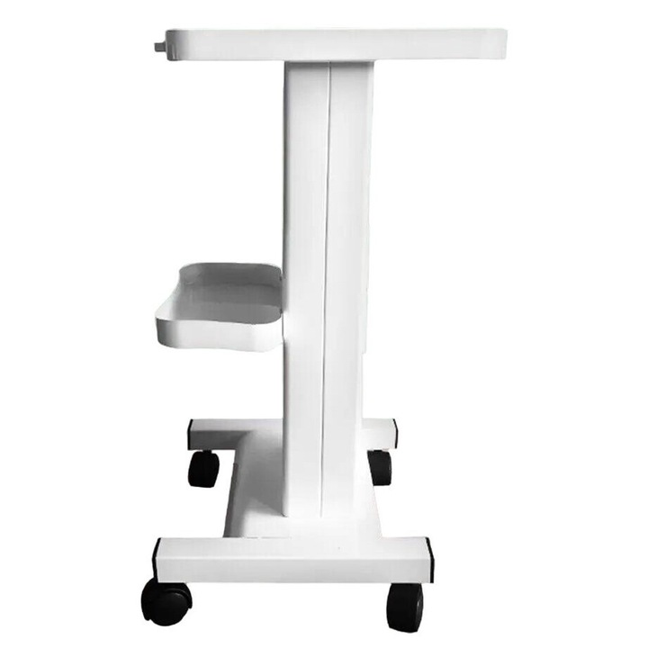 Carucior pentru instrumente de beauty, design compact, capacitate mare de incarcare, alb, 35.5x33.5cm