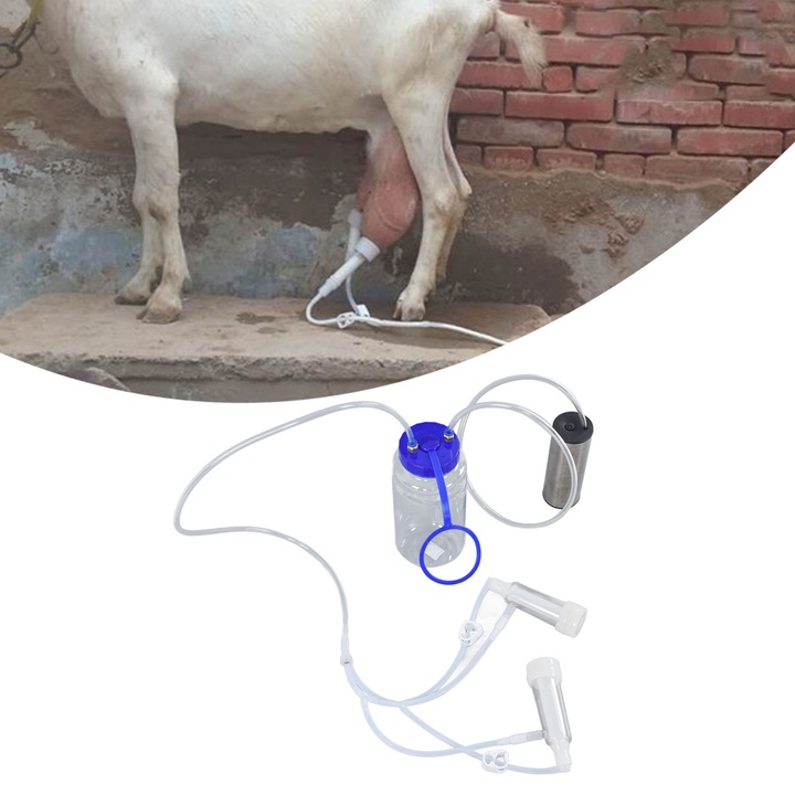 Tejfejő gép, elektromos hordozható mini típusú fejőgép kecskéhez, tehénhez, juhhoz, 100-240VEU csatlakozó