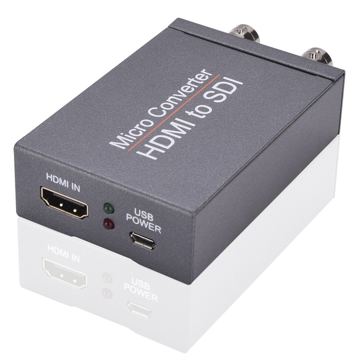 SDI-HDMI konverter, QttvbTna, 1080P, kétcsatornás kialakítás, energiagazdálkodási támogatás