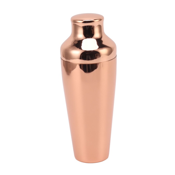 Jormftte koktélrázó, 304-es rozsdamentes acél, rózsaarany felület, erózióálló, könnyen mosható