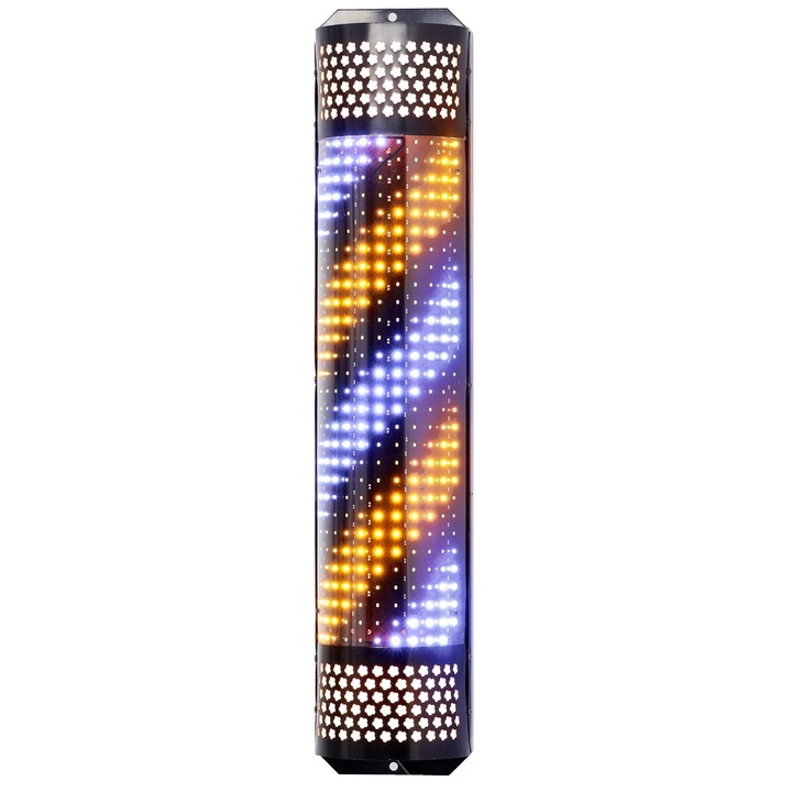 Lampa LED Barber Pole Calissimo, iluminata, rotativa, 90cm
