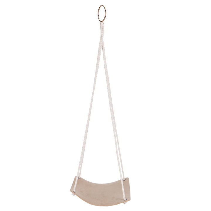 Jormftte növénytartó, négyzet alakú PU bőr alap, pamutzsinór, sárga, 20 cm