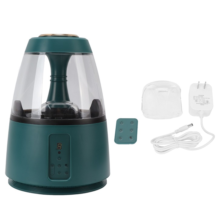 Asztali párásító távirányítóval Negatív ion légtisztító Finom ködös párásító színes fénnyel USA csatlakozó 120-240V