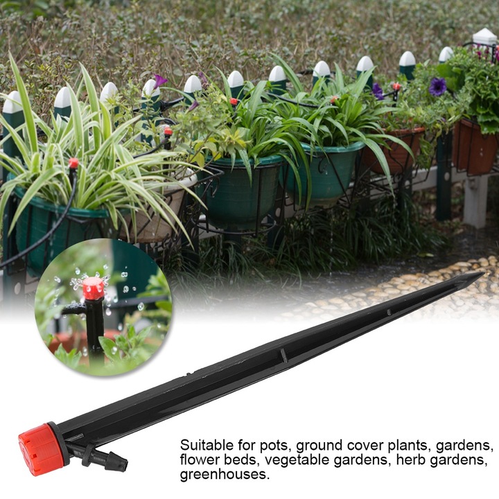 Kerti locsoló, hosszúkás, betétes, műanyag, 18x3x1,5cm, állítható