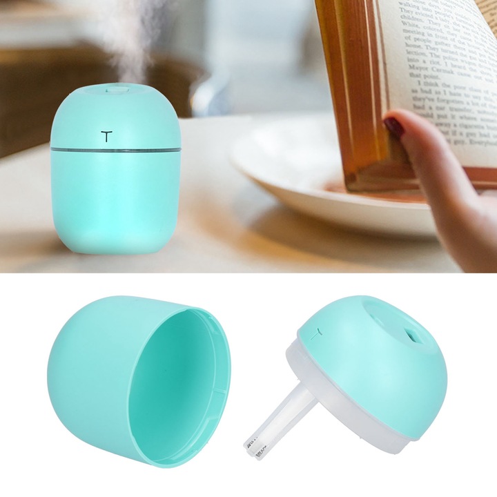 Longziming 220 ml-es hordozható párásító, ultra csendes, LED-es kialakítás, kis méret