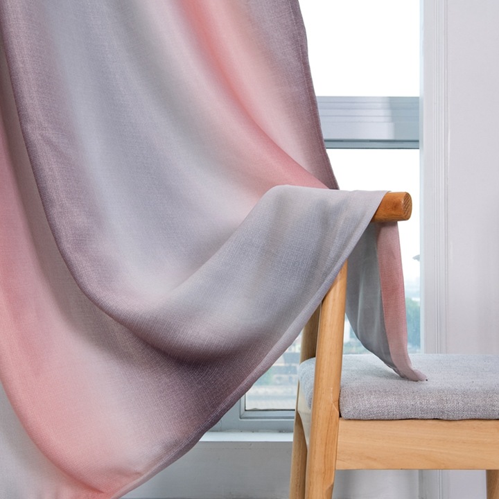 Függönyök csíkos ombre ablakszobához Nappali Hálószoba szállodai térelválasztó függöny (#2)