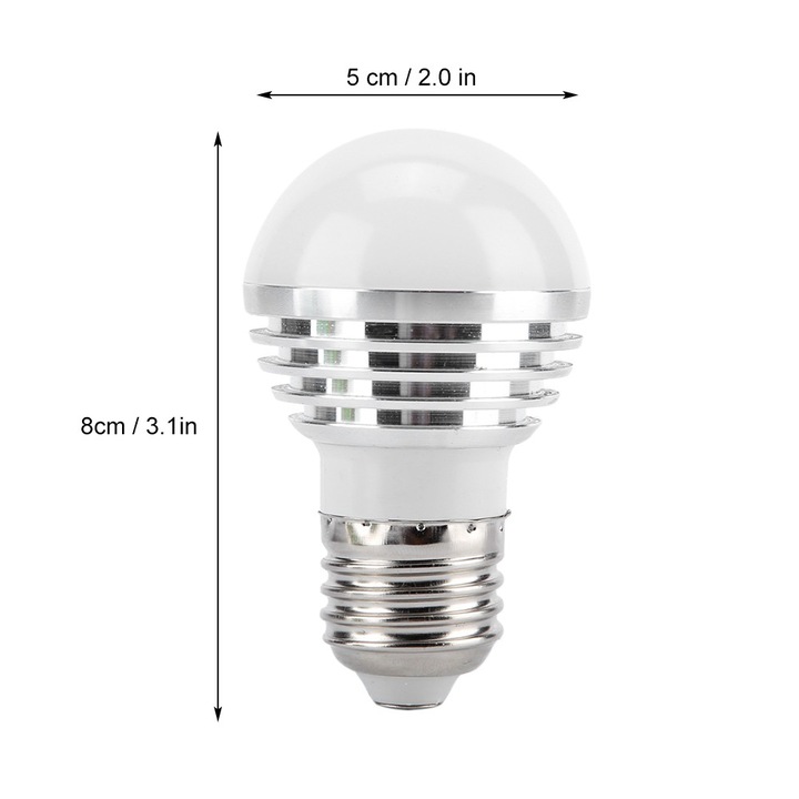 Jormftte intelligens Wi-Fi spot, 6W, RGB+CW, alkalmazásvezérlés, ezüst színű, méretek 5x5x8cm