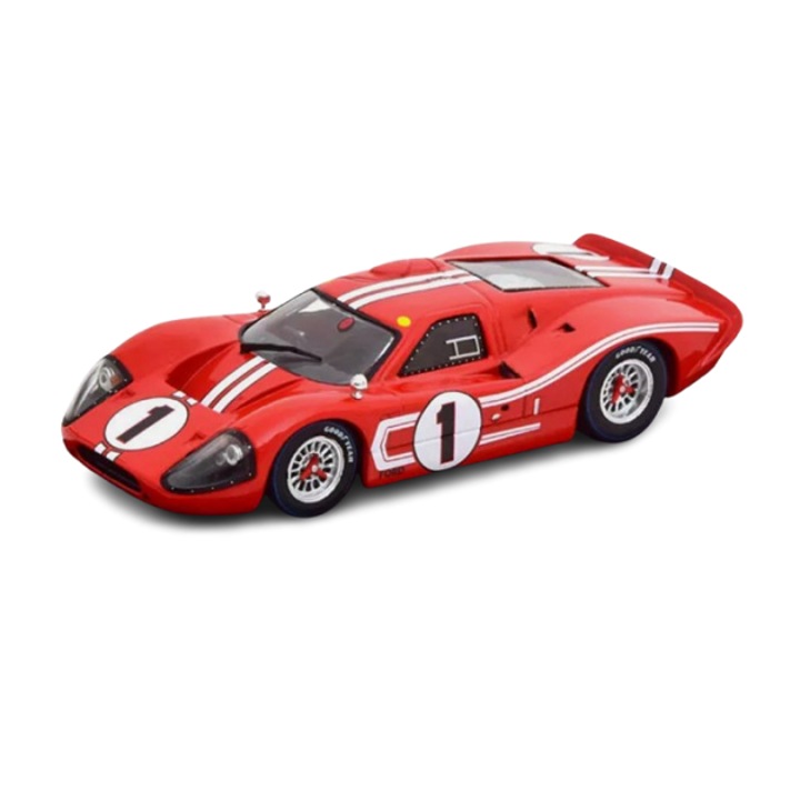 Modell Ford USA GT40 7.0L V8, no.1, csapat Shelby, győztes 24h Le Mans 1967, IXO 1/43